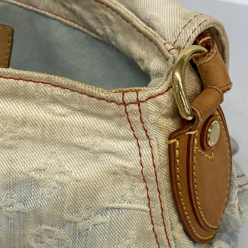 【6fa0210-k】ルイヴィトン ショルダーバッグ モノグラム・デニム サンレイ M40416 ブルー【中古】レディース
