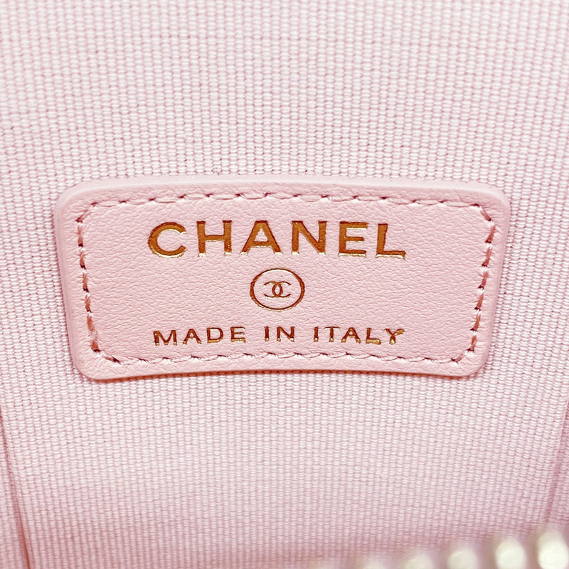 【6fa0216-k】シャネル ショルダーバッグ マトラッセ チェーンショルダー キャビアスキン ピンク シャンパンゴールド金具【中古】レディース