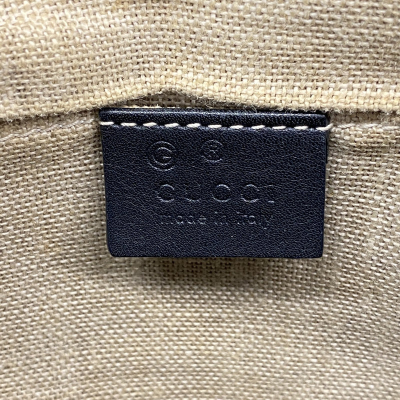 【6fa0218-k】グッチ ショルダーバッグ マイクログッチシマ 449413 レザー ブラック シャンパンゴールド金具【中古】レディース