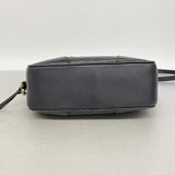 【6fa0218-k】グッチ ショルダーバッグ マイクログッチシマ 449413 レザー ブラック シャンパンゴールド金具【中古】レディース