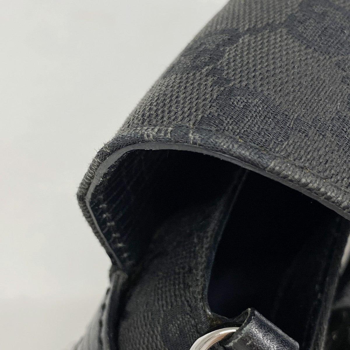 【6fa0219-k】グッチ ハンドバッグ GGキャンバス ホースビット 114923 キャンバス ブラック シルバー金具【中古】レディース
