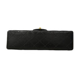 【6fa0222】シャネル ショルダーバッグ マトラッセ Wフラップ Wチェーン ラムスキン ブラック ゴールド金具【中古】レディース