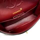 【6fa0222】シャネル ショルダーバッグ マトラッセ Wフラップ Wチェーン ラムスキン ブラック ゴールド金具【中古】レディース