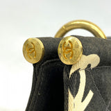 【6fa0228-k】シャネル トートバッグ キャンバス ブラック ホワイト ゴールド金具【中古】レディース
