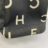 【6fa0228-k】シャネル トートバッグ キャンバス ブラック ホワイト ゴールド金具【中古】レディース
