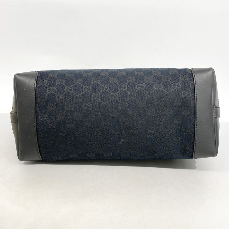 【6fa0230-k】グッチ トートバッグ GGキャンバス 247209 キャンバス ブラック ゴールド金具【中古】レディース