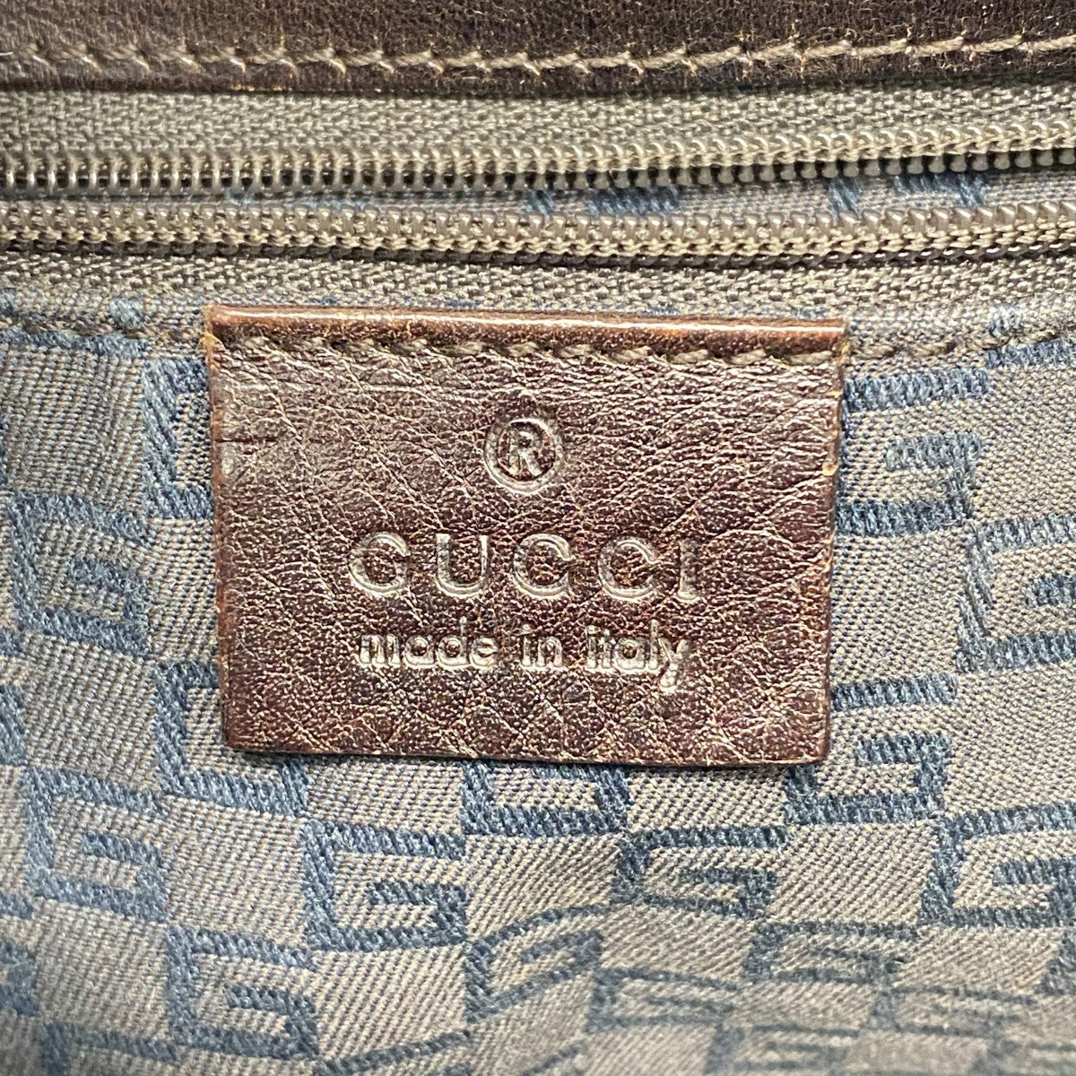 【6fa0231-k】グッチ ショルダーバッグ ジャッキー 28629 キャンバス ブラウン シルバー金具【中古】レディース