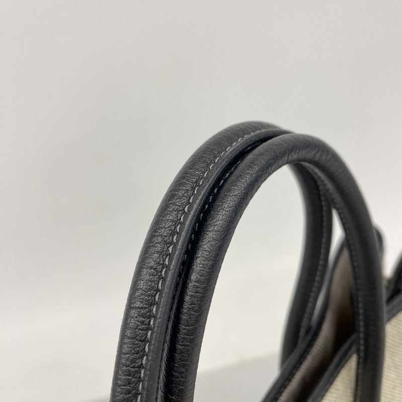 【6fa0255】エルメス トートバッグ ガーデンパーティTPM トワルアッシュ ブラック シルバー金具 □N刻印【中古】メンズ レディース ユニセックス