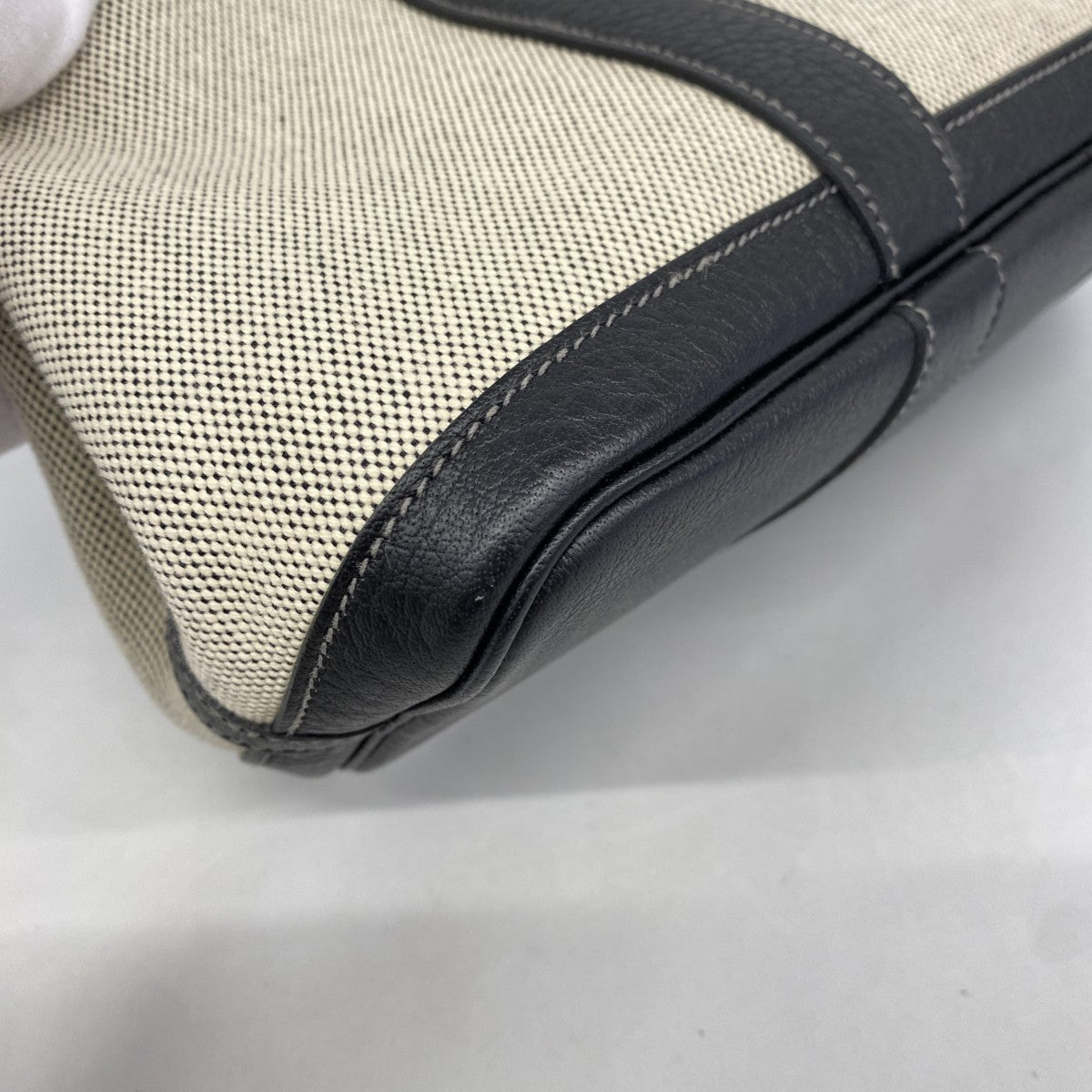 【6fa0255】エルメス トートバッグ ガーデンパーティTPM トワルアッシュ ブラック シルバー金具 □N刻印【中古】メンズ レディース ユニセックス