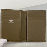 【6fa0256】エルメス カードケース MC2 ヴォーエプソン エトゥープ Y刻印【中古】レディース