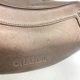 【6fa0259-k】シャネル ハンドバッグ ラムスキン ブロンズ シルバー金具【中古】レディース