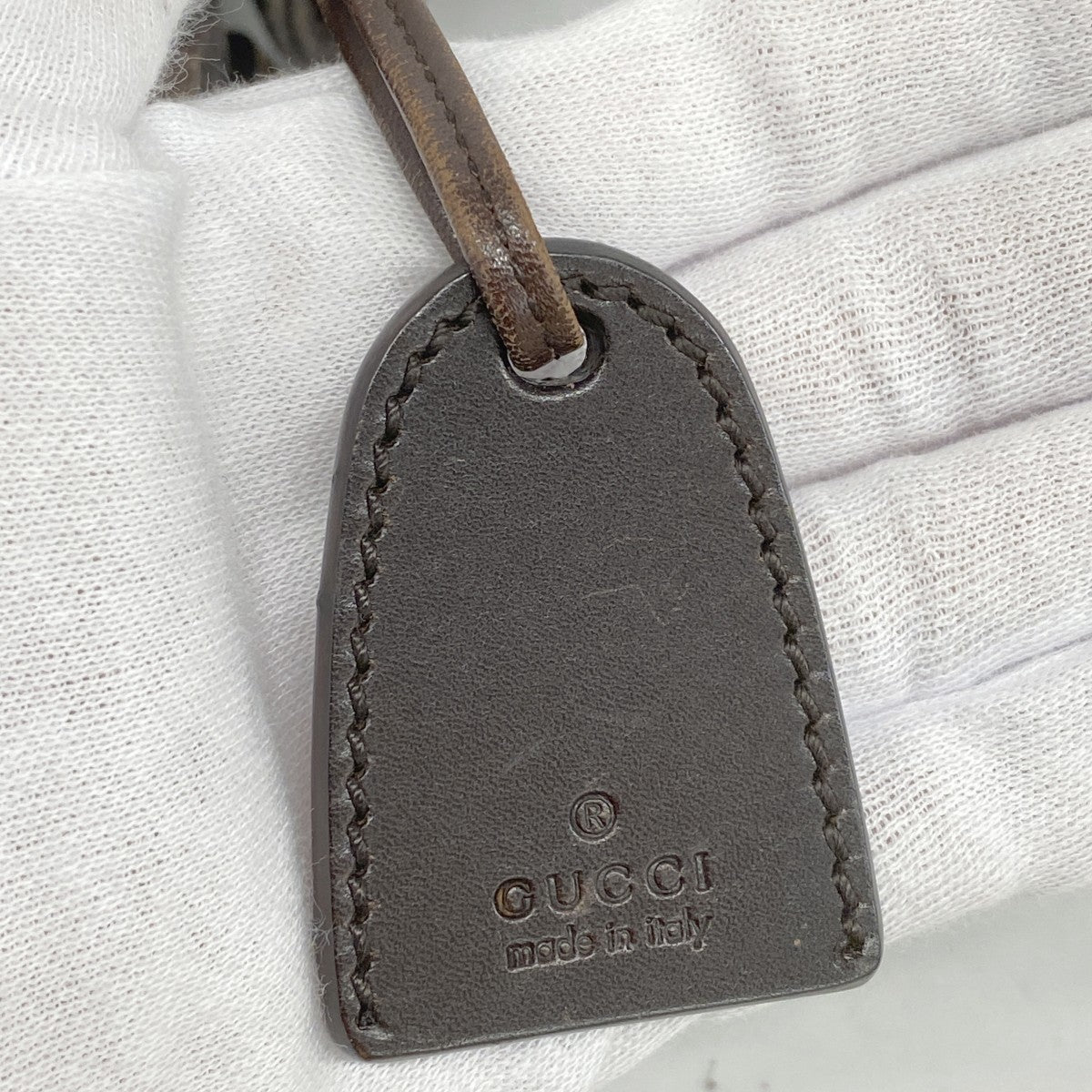 【6fa0261-k】グッチ トートバッグ 101920 デニム ブラウン シルバー金具【中古】レディース