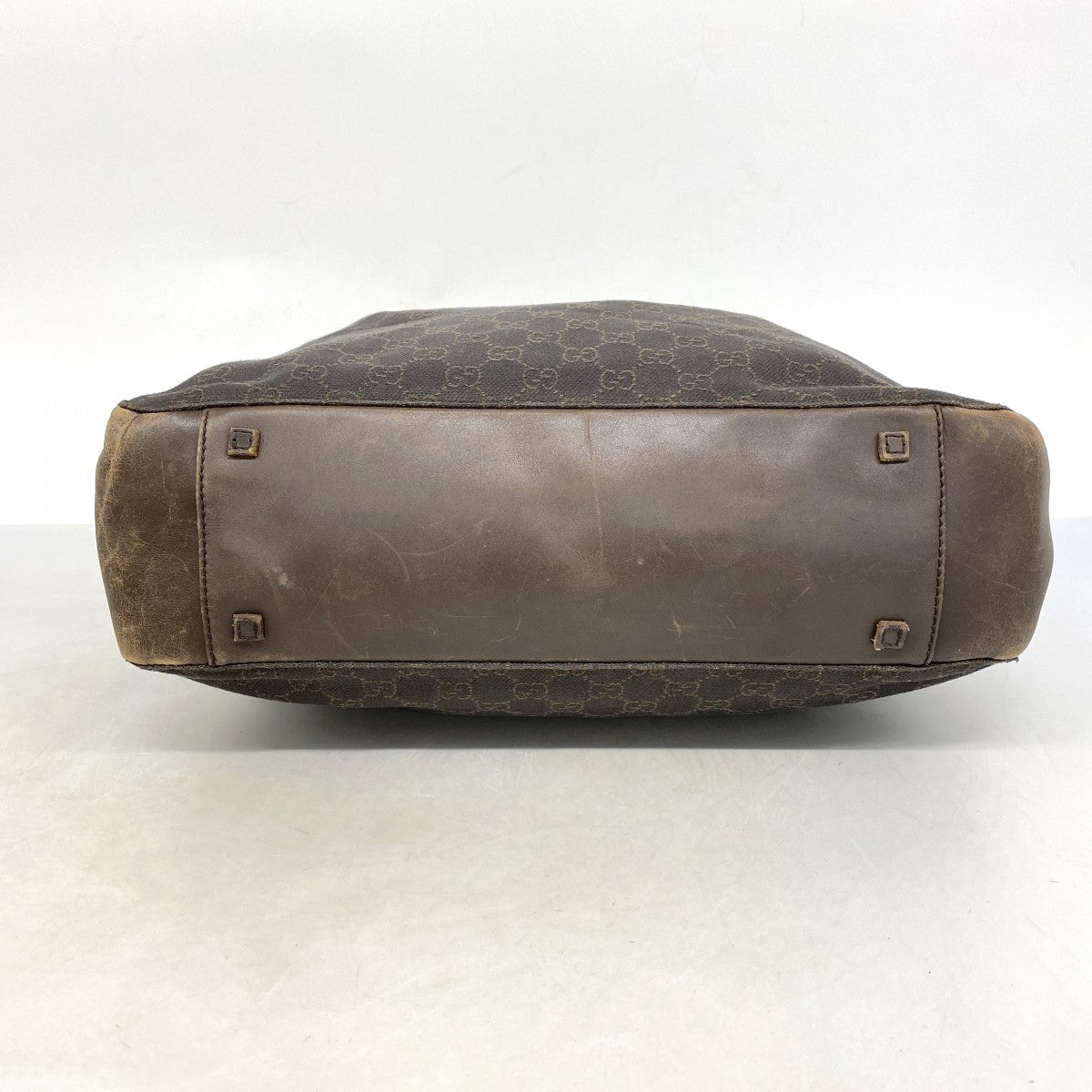 【6fa0261-k】グッチ トートバッグ 101920 デニム ブラウン シルバー金具【中古】レディース
