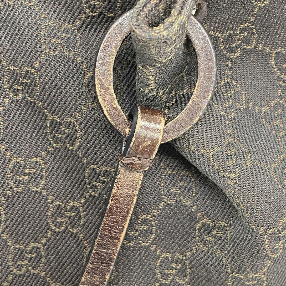 【6fa0261-k】グッチ トートバッグ 101920 デニム ブラウン シルバー金具【中古】レディース