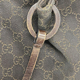 【6fa0261-k】グッチ トートバッグ 101920 デニム ブラウン シルバー金具【中古】レディース