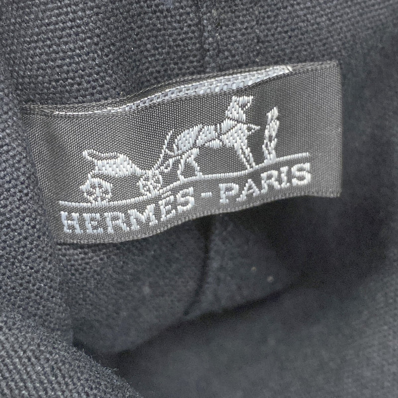 【6fa0263-k】エルメス トートバッグ フールトゥPM キャンバス ブラック シルバー金具【中古】メンズ レディース ユニセックス