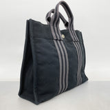 【6fa0263-k】エルメス トートバッグ フールトゥPM キャンバス ブラック シルバー金具【中古】メンズ レディース ユニセックス