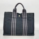 【6fa0263-k】エルメス トートバッグ フールトゥPM キャンバス ブラック シルバー金具【中古】メンズ レディース ユニセックス