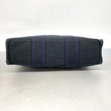 【6fa0264-k】エルメス トートバッグ フールトゥPM キャンバス ブラック ネイビー シルバー金具【中古】メンズ レディース ユニセックス