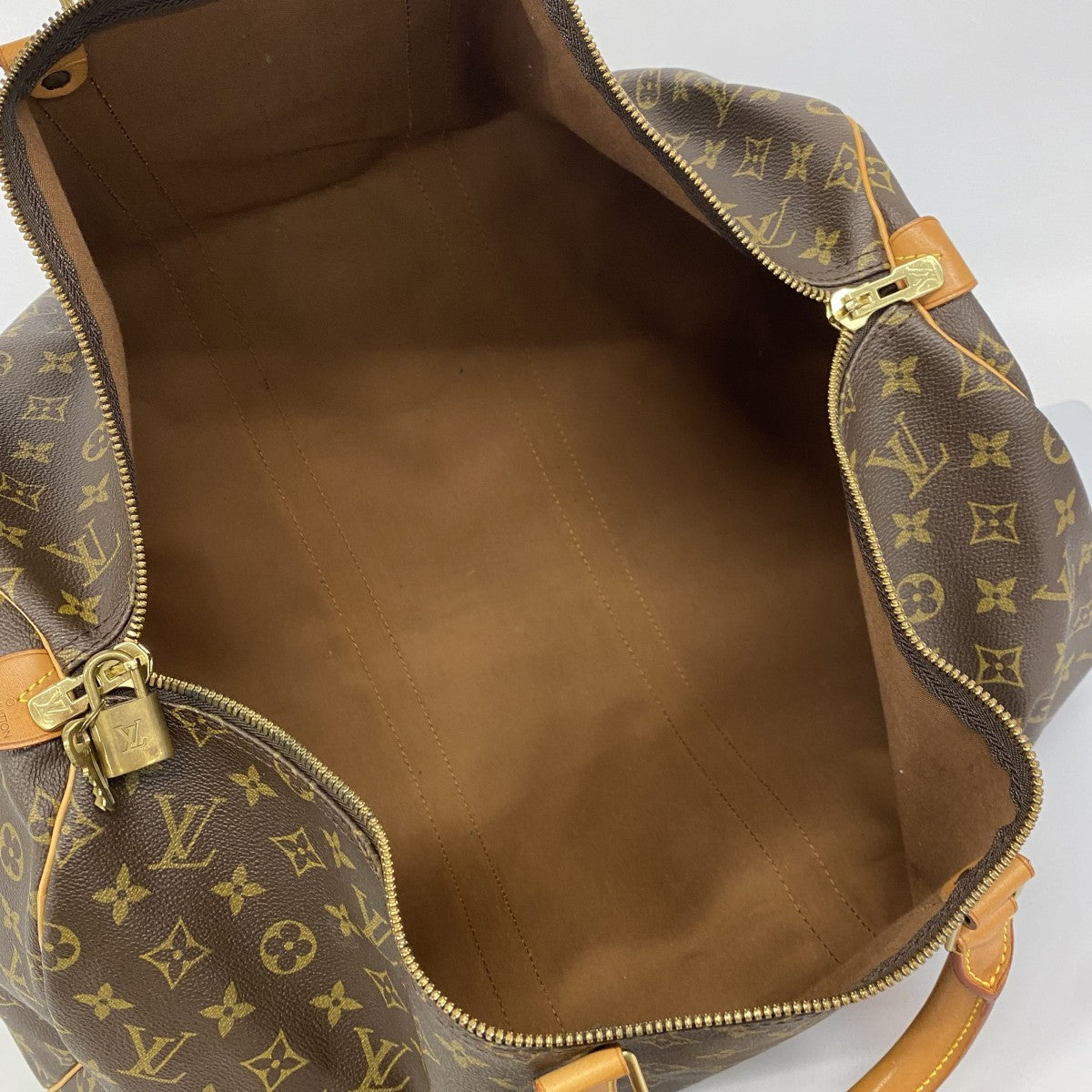 【6fa0277】ルイヴィトン ボストンバッグ モノグラム キーポル55 M41424 ブラウン【中古】メンズ レディース ユニセックス