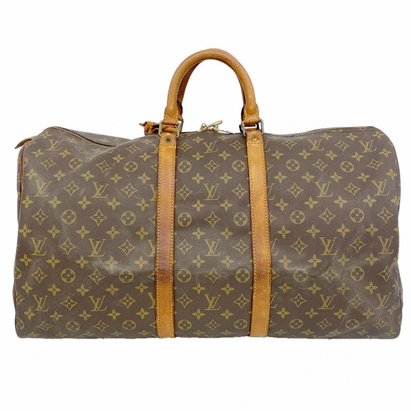 【6fa0278】ルイヴィトン ボストンバッグ モノグラム キーポル55 M41424 ブラウン【中古】メンズ レディース ユニセックス
