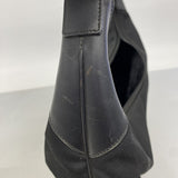 【6fa0283-k】グッチ ショルダーバッグ 001 4157 ナイロンキャンバス ブラック ゴールド金具【中古】レディース