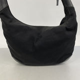 【6fa0283-k】グッチ ショルダーバッグ 001 4157 ナイロンキャンバス ブラック ゴールド金具【中古】レディース