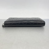 【6fa0284-k】グッチ 長財布 グッチシマ 307987 レザー ブラック シルバー金具【中古】メンズ レディース ユニセックス