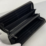 【6fa0284-k】グッチ 長財布 グッチシマ 307987 レザー ブラック シルバー金具【中古】メンズ レディース ユニセックス