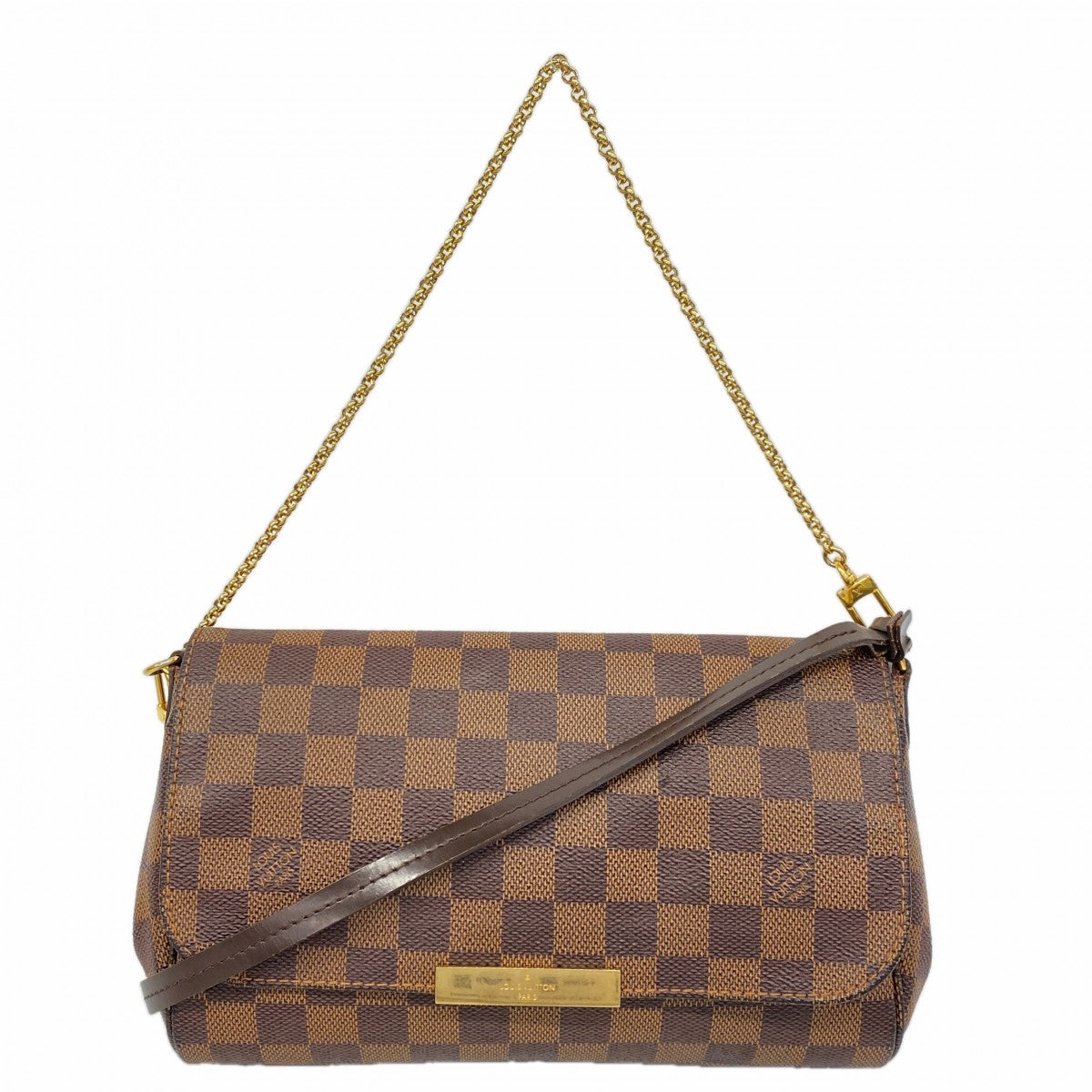 【6fa0285-k】ルイヴィトン ハンドバッグ ダミエ フェイボリットPM N41276 エベヌ 2wayバッグ【中古】レディース