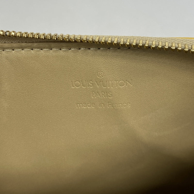 【6fa0286-k】ルイヴィトン ポーチ ヴェルニ レキシントン M91010 ベージュ【中古】レディース