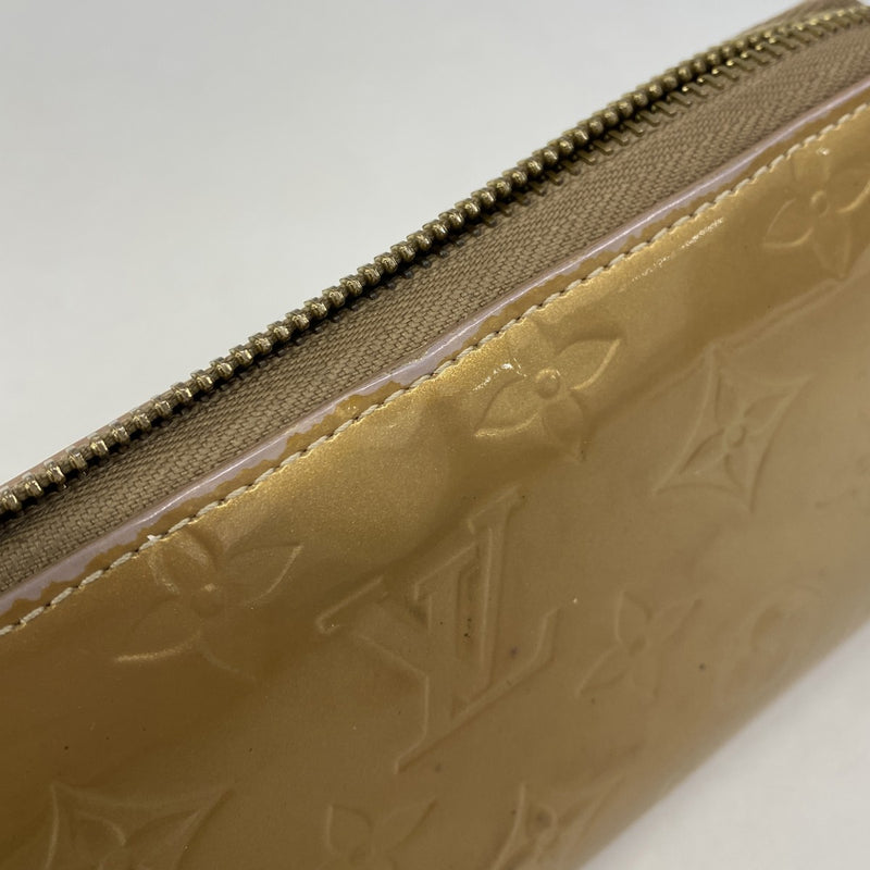 【6fa0287-k】ルイヴィトン 長財布 ヴェルニ ジッピーウォレット M91761 ベージュプードル【中古】レディース
