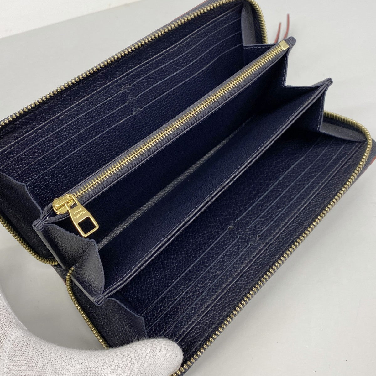 【6fa0288-k】ルイヴィトン 長財布 モノグラム・アンプラント ジッピーウォレット M62121 マリーヌルージュ【中古】レディース