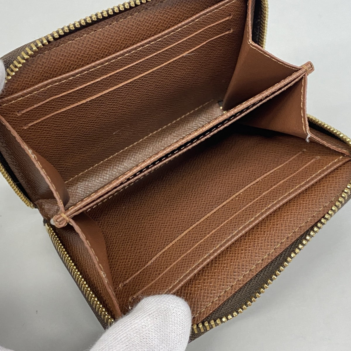 【6fa0289-k】ルイヴィトン コインケース モノグラム ジッピーコインパース M60067 ブラウン【中古】メンズ レディース ユニセックス