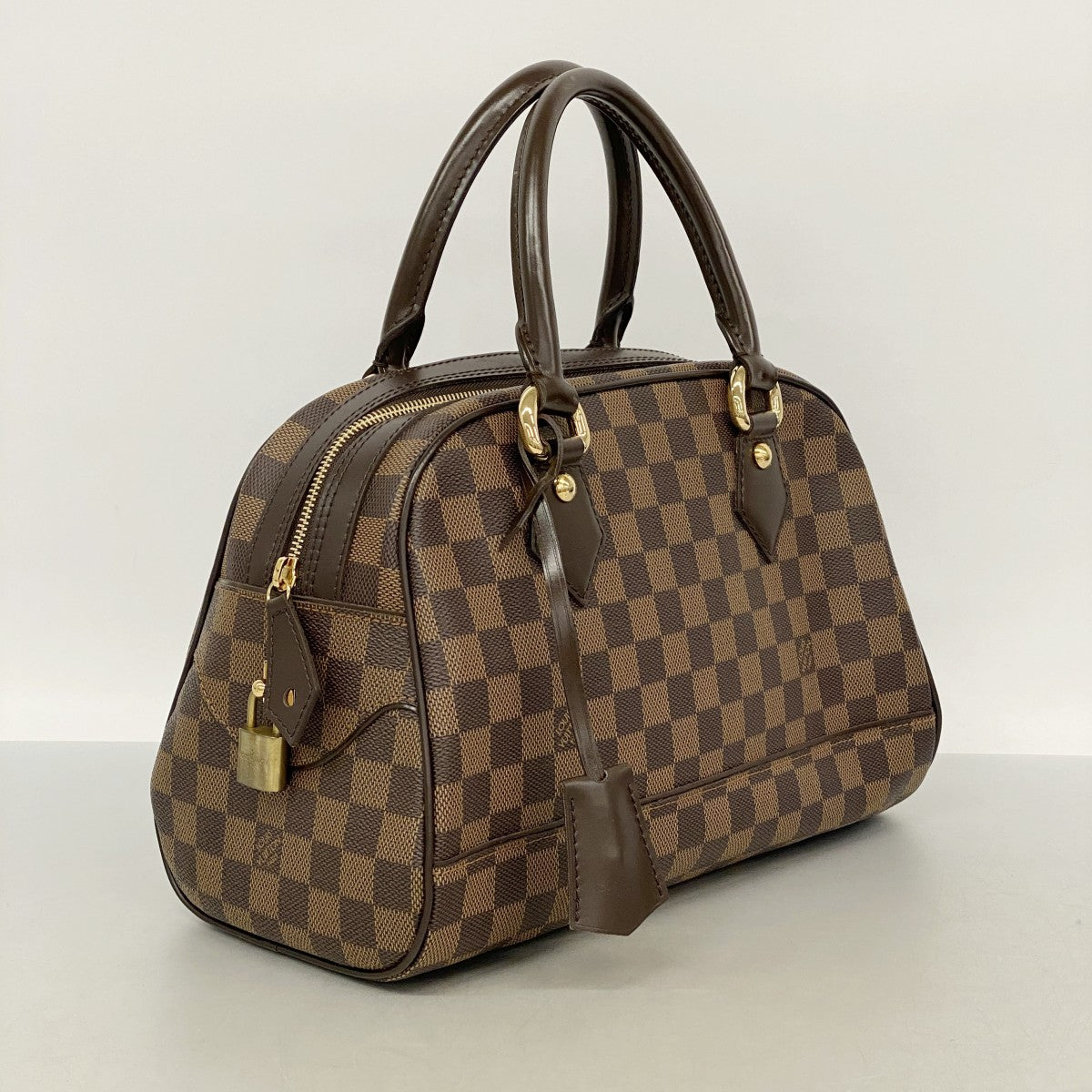 【6fa0296】ルイヴィトン ハンドバッグ ダミエ ドゥオモ N60008 エベヌ【中古】レディース