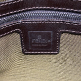【6fa0300】フェンディ ハンドバッグ ズッカ マンマバケット ナイロンキャンバス ブラウン シルバー金具【中古】レディース