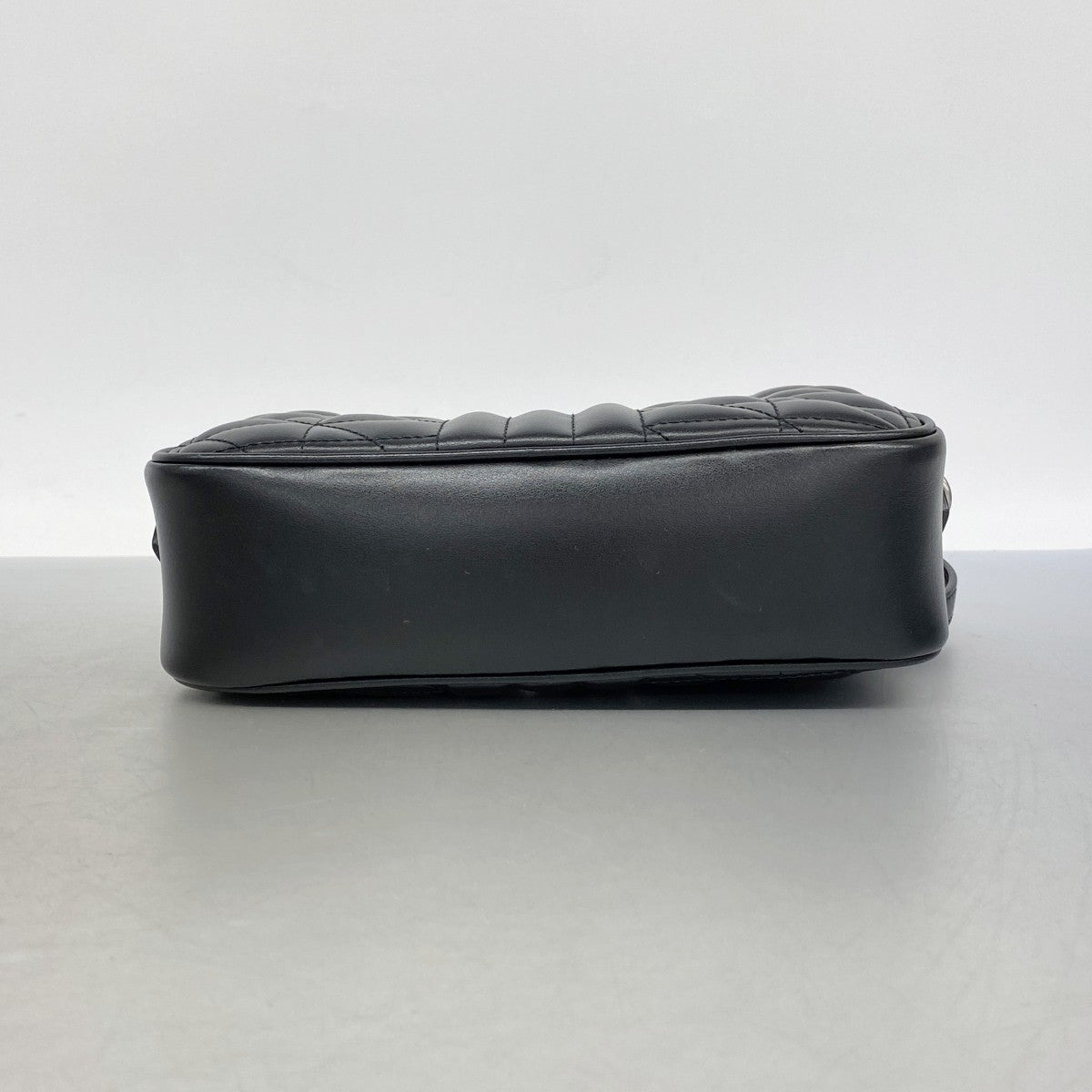 【6fa0305-k】グッチ ショルダーバッグ GGマーモント 447632 レザー ブラック シルバー金具【中古】レディース