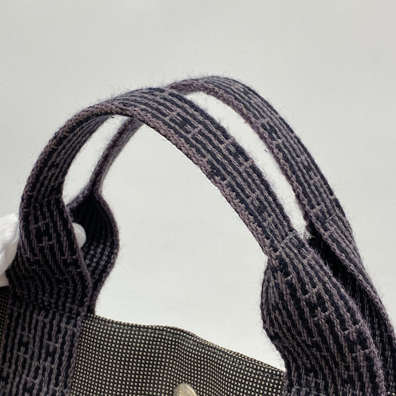 【6fa0307-k】エルメス トートバッグ エールラインMM キャンバス グレー シルバー金具【中古】メンズ レディース ユニセックス