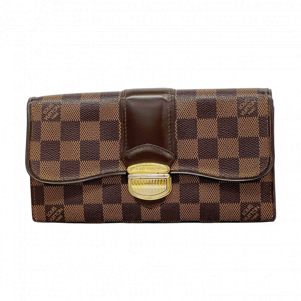 【6fa0310-k】ルイヴィトン 長財布 ダミエ ポルトフォイユシスティナ N61747 エベヌ【中古】レディース