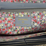 【6fa0312-k】シャネル 長財布 マトラッセ キャンバス カーキ ゴールド金具【中古】レディース