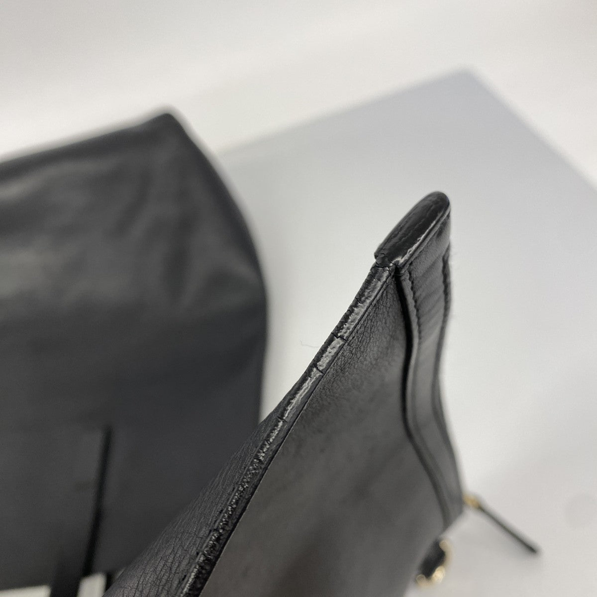 【6fa0313-k】グッチ トートバッグ ホースビット 297006 レザー ブラック ゴールド金具【中古】レディース