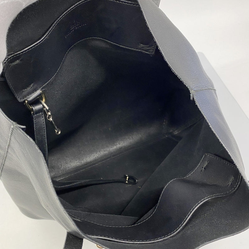 【6fa0313-k】グッチ トートバッグ ホースビット 297006 レザー ブラック ゴールド金具【中古】レディース