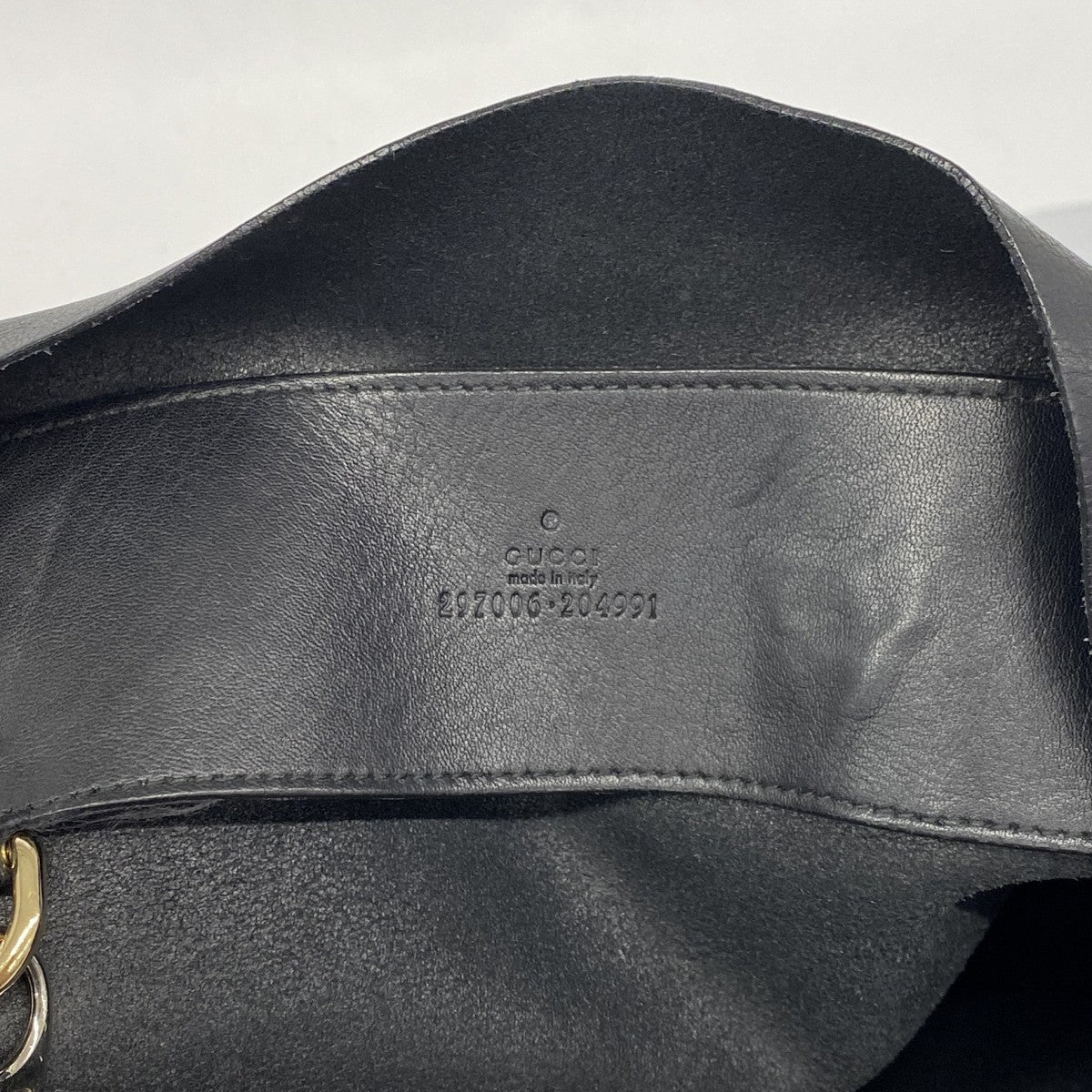 【6fa0313-k】グッチ トートバッグ ホースビット 297006 レザー ブラック ゴールド金具【中古】レディース