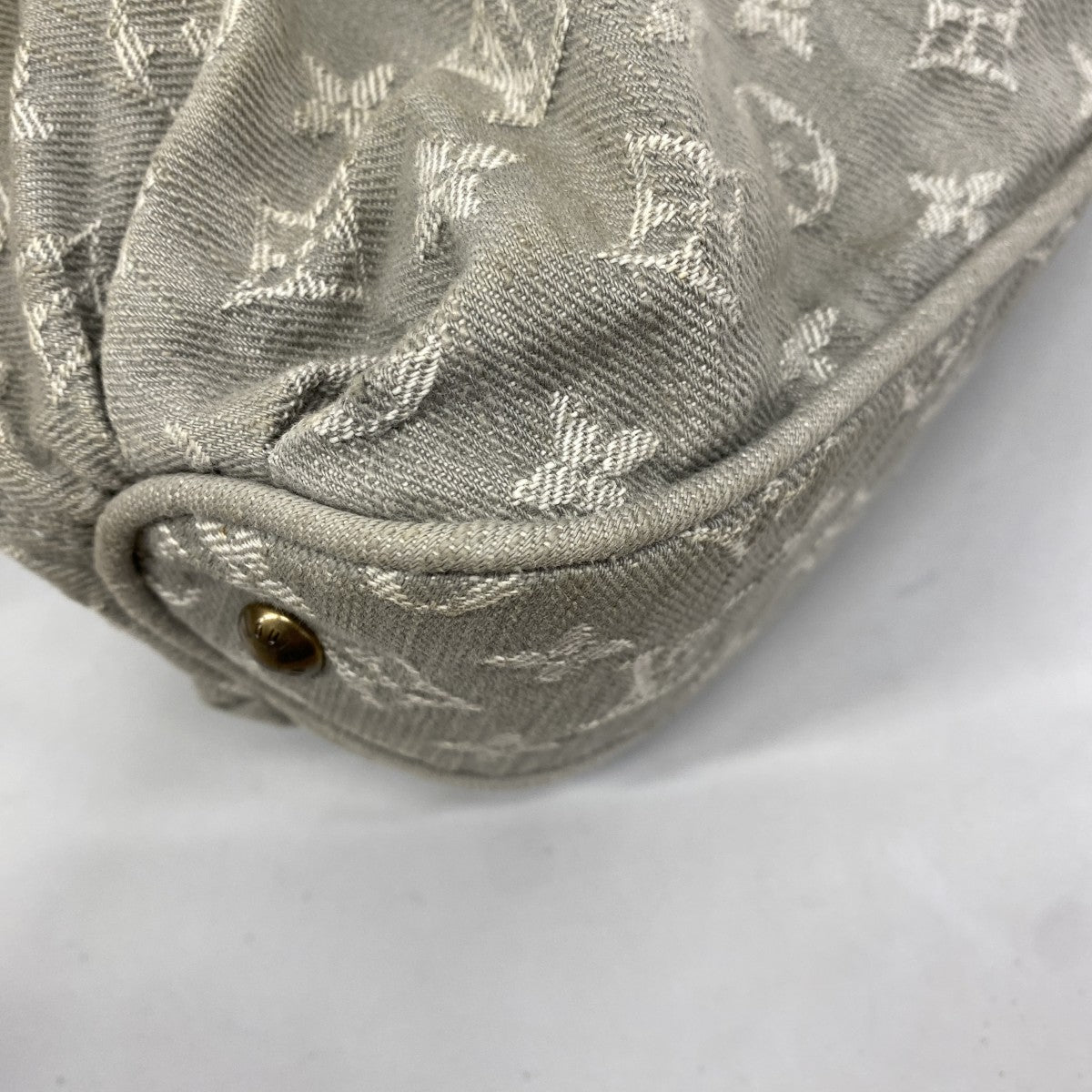 【6fa0316-k】ルイヴィトン ショルダーバッグ モノグラム・デニム スライトリー M95834 グリ【中古】レディース