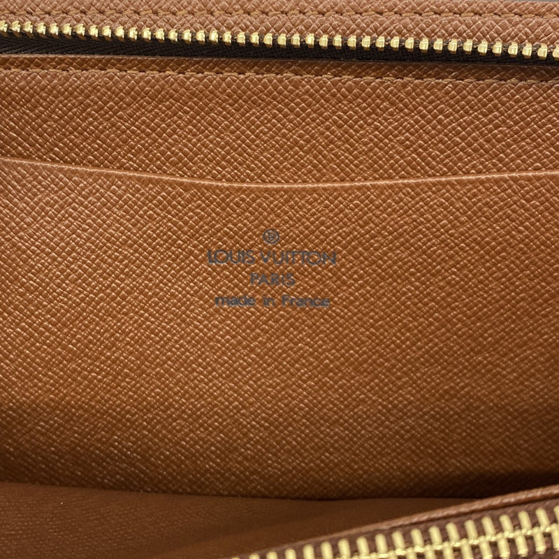 【6fa0319-k】ルイヴィトン 長財布 モノグラム ポルトモネジップ M61727 ブラウン【中古】レディース