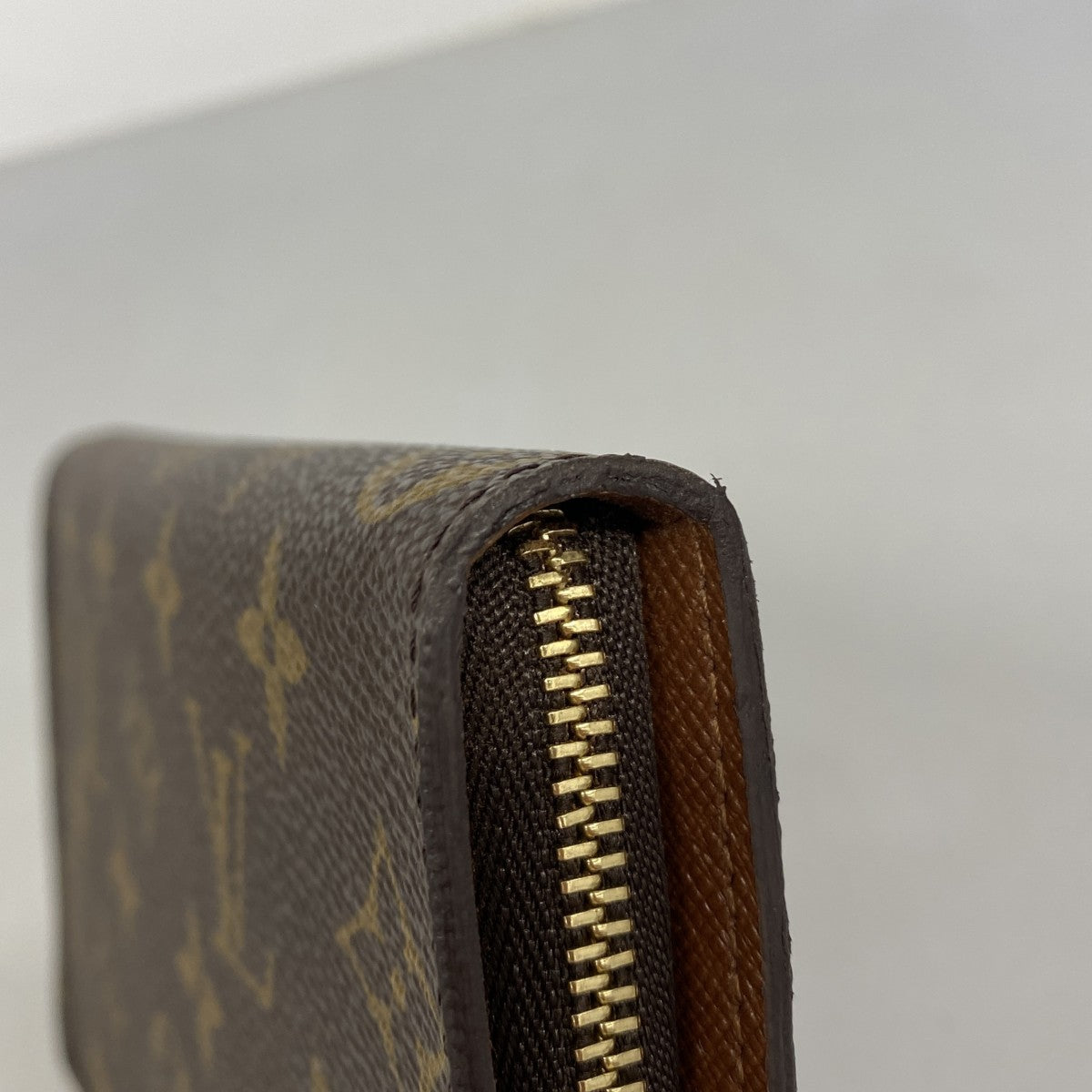 【6fa0319-k】ルイヴィトン 長財布 モノグラム ポルトモネジップ M61727 ブラウン【中古】レディース