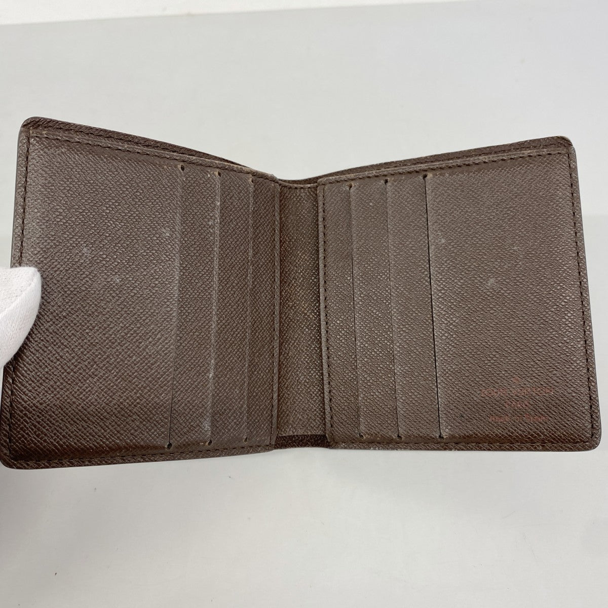 【6fa0320-k】ルイヴィトン 札入れ ダミエ ポルトビエ6カルトクレディ N61666 エベヌ【中古】メンズ