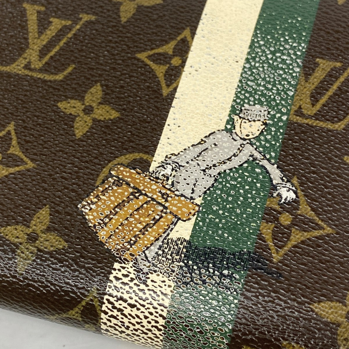 【6fa0340-k】ルイヴィトン 長財布 モノグラム・グルーム ジッピーオーガナイザー M60035 ヴェール【中古】レディース