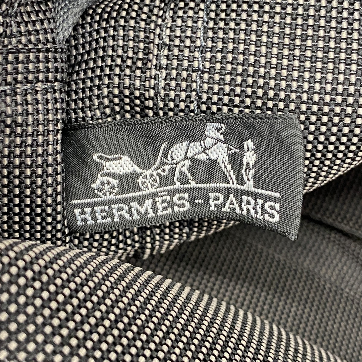 【6fa0342-k】エルメス トートバッグ エールラインPM キャンバス グレー シルバー金具【中古】メンズ レディース ユニセックス