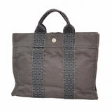 【6fa0342-k】エルメス トートバッグ エールラインPM キャンバス グレー シルバー金具【中古】メンズ レディース ユニセックス